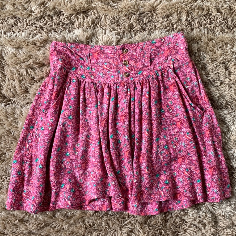 Floral Print American Eagle Mini Skirt